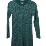 American Eagle Floral Waffle Knit Thermal Bodycon Sweater Dress in Green Size XS Photo 1