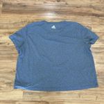 Adidas T Shirt Womens XL Crop Top Big Logo Gray Gym Workout Relaxed Fit Photo 3