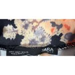 ZARA A-Line Mini Dress Sz S Bell Sleeve Art-to-Wear Boho Lux Retro Maximalist Photo 8