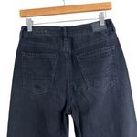 American Eagle  Black Distressed Mom Straight Jeans Photo 4