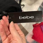 Bebe sexy mesh slinky bling crystal logo midi pull on dress NWT stretchy Photo 9