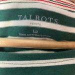 Talbots BATEAU NECK TEE - CANDY CANE HOLIDAY STRIPE size large petite Photo 2
