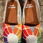 Groove Bags Slip On Shoes Women's 6 Colorwheel Casual Canvas Flat Custom Kicks Blue Photo 5