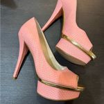 Enzo Angiolini Pink Peep Toe Heels Photo 5