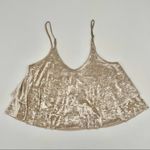 Madison & Berkeley Ruffle Velvet Top Skinny Straps Photo 3