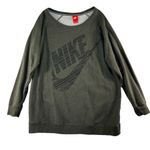 Nike  Womens XL Rally Boyfriend BF Logo Sweatshirt Oversize Dark Army Green Tunic Photo 1