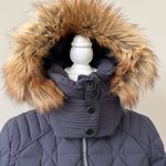 Marc New York by Andrew Marc Chevron Quilted Down Jacket w/ Removable Hood SMALL Photo 4
