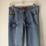 Jenny Jo Jeans Womens 9 Blue Flare Tie Dye Starburst Distressed Stretch Y2k Boho Size undefined Photo 1