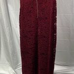 Altar'd State Altar’d State Nelzin Lace Midi Skirt Burgundy Velvet Womens XL New Valentines Photo 9