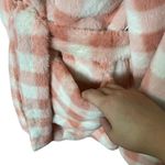 APPARIS Rare Gingham Check Teddy Coat with Tie Waist Pink Jacket Womens Size S/M Size M Photo 9