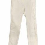 Lafayette 148 Size 0 Manhattan Pants Flat Front High Lo Ankle White Trousers Photo 0