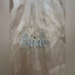 Gilligan & O'Malley Bride Satin Pajama Set with Light Blue Accents White Photo 1