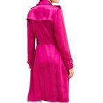 INC Raspberry pink trench satin coat Medium Photo 2