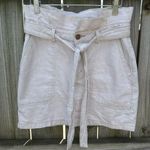 Free People Women’s Size 6  Cotton/Linen Paper Bag Waste Skirt Photo 0