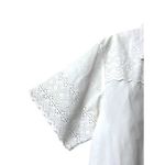 Vintage Starfire Womens L/XL White Top Eyelet Lace Detail Button Up Farm Western Size L Photo 7