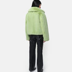 Forever 21 NWT Lime Faux Fur crop y2k colorful glamorous street wear 90s fuzzy Photo 2