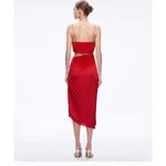Alice + Olivia Red Pleated Cutout Midi Dress Party Cocktail Occasion Size Unknown Photo 4