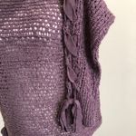 Rewind Dolman Loose Knit Lace Up Sleeve Sweater L Photo 9