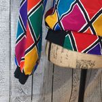 Alia Multicolored Diamond Design Bomber Jacket size Large Photo 5