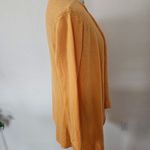 Orange Cashmere Sharkbit Hi Lo Open Front Long Cardigan sz L Size L Photo 4