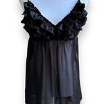 Ambrielle ruffle bust black sheer slip lingerie M nightgown Teddy New‌‌‌‌‌‌‌ Size M Photo 0