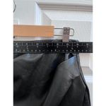 Wilfred Aritzia  Black High Waist Vegan Leather Front Gathered Wrap Skirt Size 6 Photo 6