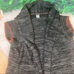 Twenty One  gray and orange fall / winter knit style sweater / vest size M Photo 9