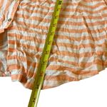 Tahari  Orange & White Striped Button-Down Shirt Long Sleeve Linen Blend Size L Photo 8