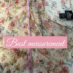 Angie Cottage Floral Blouse Pink Top Lace Bell Sleeve Blouse Women’s Small Shirt Photo 6