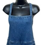 Madewell Women’s Wide Leg Crop Denim Jumpsuit Medium Wash Size Large Photo 2