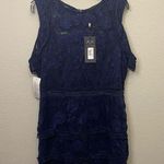 AX Paris NWT  Navy Cold-shoulder Lace Dress Photo 0