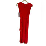 Nina Leonard NWT  RED SLEEVELESS TIE WAIST JUMPSUIT Photo 1