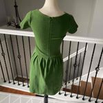 Ganni Green Short Sleeve Textured Mini Dress Size XS Photo 2