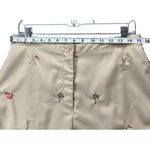 Coral Bay Y2K Golf Shorts 12 Beige Embroidered High Rise Country Club Resort Tan Photo 4
