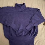 Ossi Skiwear NWT Vintage  Wool Purple Embroidered Turtleneck Sweater, size M Photo 3