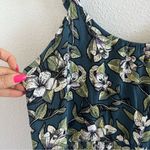 Free People  Floral Green Mini Dress Tunic Top XS Photo 8