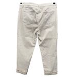 Chico's Crop Jeans 16 So Slimming Girlfriend Slim Leg Capri High Rise Fringe Hem Photo 1