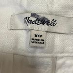 Madewell The Harlow Linen White Pleated High Rise Wide Leg Trousers Pants 10P Photo 3