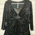 Notations Y2K Clothing Co by  black bejeweled top size L. Photo 1