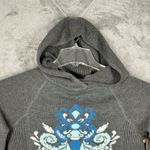 Telluride Sweater Womens XS Gray Blue Graphic Hoodie Knit Neutral Active Outdoor Photo 3