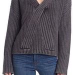 Wildfox Gray Black Knit Keyhole Cut Out Back Long Sleeve Sweater Small Photo 0