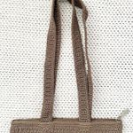 The Sak Classic Crochet Beige Khaki Tan Long Handle Medium Shoulder Bag Zip Photo 1