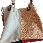 Borse in Pelle CUTE Multicolor Snakeskin Leather Satchel Crossbody Bag Italy Orange Photo 1