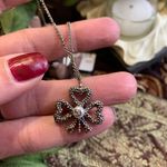 Gucci SALE🔥Authentic  925 silver Clover heart bow logo pendant and necklace Photo 8