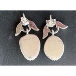 New Hespera 925 Sterling Silver & Kingman Turquoise Oval Dangle Drop Earrings Photo 7