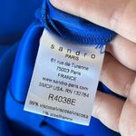 Sandro  Paris Bright Cobalt Blue V-Neck Mini Shift Dress. French Size 3. US L/XL Photo 6