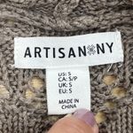 Artisan NY  Women's Open Front Cardigan Sweater Size Small Beige Boho Cottage Photo 4