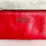 Kate Spade Leighton Small Slim Bifold Wallet Bright Pink Card Holder Zipper Photo 0