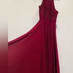 Lulus  Picture Perfect Burgundy Lace Maxi Long  Dress New women's Large NWT #192 Photo 8