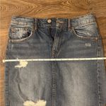 Ella Moss Junior High Waist Raw Hem Distressed Denim Mini Skirt Size 26 - EUC Photo 5